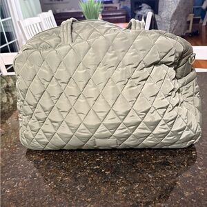 Vera Bradley Quilted Large Travel Bag in Light Olive